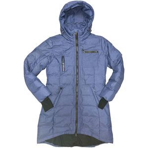 Orolay Women's Blue Down Jacket Coat‎ Mid-Length Sz M